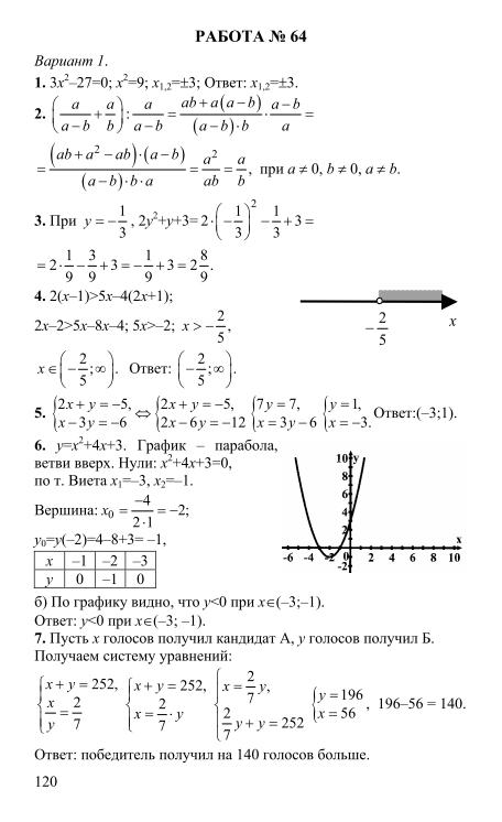 Решение экзамена по математике 9 класс